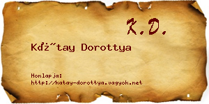 Kátay Dorottya névjegykártya